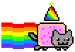 Party Nyan Cat on the "Pick a Flavor" menu.