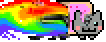 Glitch Nyan Cat on the Pick a Flavor bar