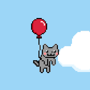 The 2023 remaster of 8-Bit Balloon Kitty on OpenSea