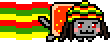 The Rasta Nyan Cat in The "Pick a Flavor" Menu
