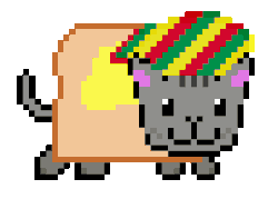 Rainbow toast cat outlet