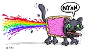 Quite a strange version (art) of Nyan Cat.