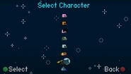 Space Bear as a character in the Select Character screen in Nyan Cat Adventure