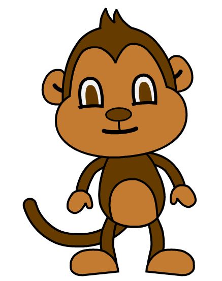 Desenho de macaco caco pintado e colorido por Ge_love o dia 15 de Janeiro  do 2013
