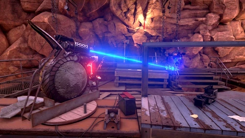 The device shoots beams!