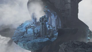   The blue sphere as seen from the West side