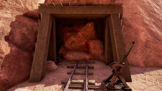 Imager rocks blocking an entrance.
