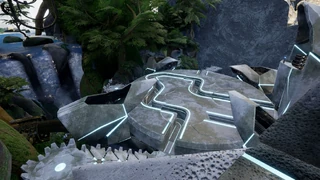 The Gauntlet maze seen from the podding station