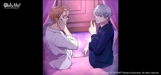 Asmodeus and Solomon applying face masks