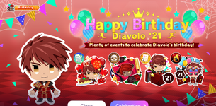 Diavolo's Birthday Events (2021)