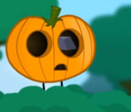 Pumpkin with a stone in his eye