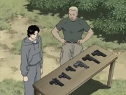 Tenma and Bernhardt during Tenma's training.