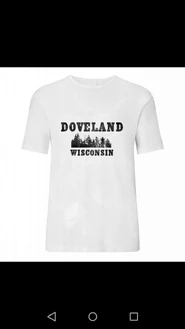 Doveland, Wisconsin (177 KB) A shirt bearing Doveland, Wisconsin's name that appeared as an online advertisement on Facebook.