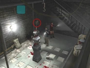 With the image brightened up, one can see that there indeed is a missing lever in the console