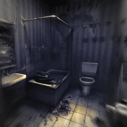 The bathroom in Jedidiah's house. It seems like at some point, it was moved to the basement.