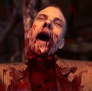 Artwork of Walden's death. Interestingly, he doesn't have any blood in the final cutscene. It's possible that it was removed to keep a lower age rating.