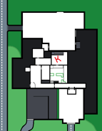 A simple map of the hospital's ground floor.