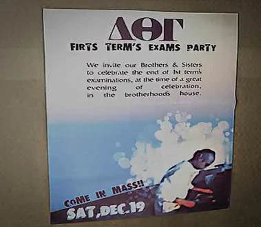 Un volantino dei Party della fratellanza