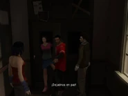 Talking to the two students