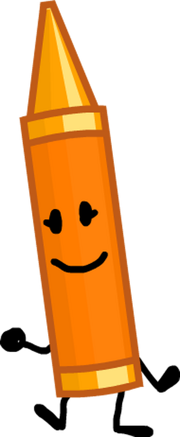 orange crayon clipart