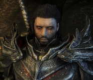 Raiken as his dark persona, Oblivion Walker, with his mask removed. The Daedric artifacts corrupted his appearance and distorted his voice.