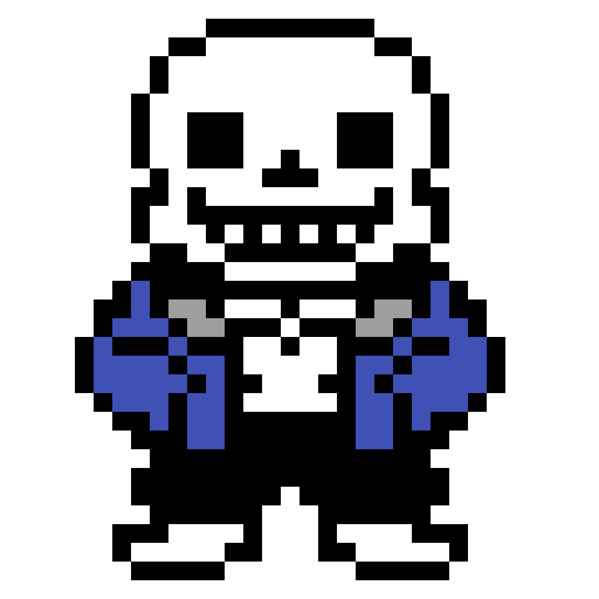 Made a Sans sprite that uses his battle sprite proportions