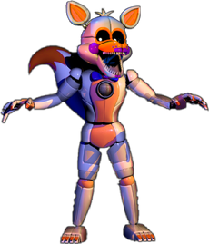 196615 - artist needed, safe, lolbit (fnaf), animatronic, bird, canine,  chicken, fictional species, fox, galliform, mammal, robot, five nights at  freddy's, chicbit (fnaf), duo, eyes closed, female, female/female, funtime  chica (fnaf), happy