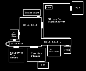 A map of Slippy's Mall.