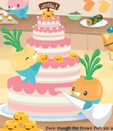 Barrot on the bottom (orange)