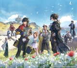 Artwork of collab between Another Eden and Octopath Traveler