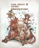 Collab art between Final Fantasy 7 Rebirth and Octopath Traveler