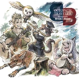 Promotional artwork for Octopath Traveler Arrangements Break & Boost Vol.2, featuring Alfyn, Isla, Ochette, Mahina, and Akalā.