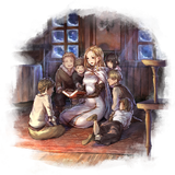 Artwork of Ophilia in Octopath Traveler: Champions of the Continent.