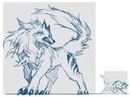 Concept art of Dreadwolf and War Wolf