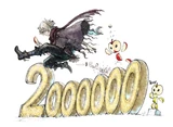 Promotional artwork celebrating 2 million sales.