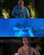 Caleb falls into the pool while Julie goes after him. Caleb dies