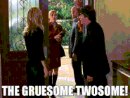 Julie and Caleb, "the gruesome twosome", arrive at the Cohens