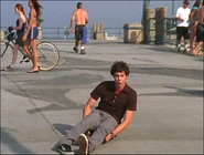 Seth Cohen skateboarding