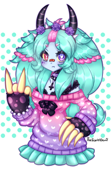 Pastel goth monster echo by thescarletdevil-d701jkd