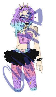 Pastel goth siren girl closed by chibi bits-d8vovlf