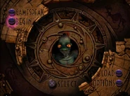 The main menu, with Abe.