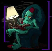 Stylized Artwork of Alf for the Dear Alf section of the old Oddworld website.