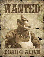 A Wanted Poster of Fatty McBoomBoom found within the New Yolk City Bounty Store.