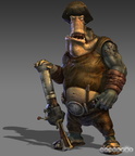 Rendered Art of Blisterz Booty, the first Outlaw Stranger captures in the game.