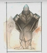 Concept art of a suited Oktigi.