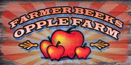 Farmer Beeks Opple Farm Sign