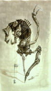 Early concept art featuring a scrapped Meetle design