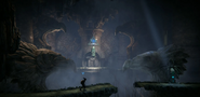 Bird statues inside of the Sanctum deep within Necrum.