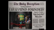 The Daily Deception newspaper documents the founding of The Lulu Fund