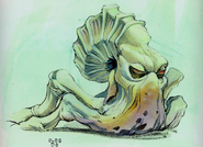 Concept art of a crawling Oktigi.